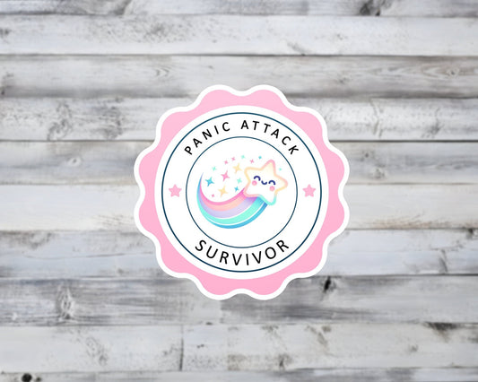 Panic Attack Survivor Vinyl Sticker