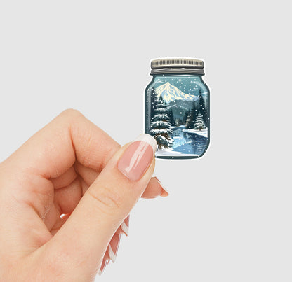 Winter Wonderland in a Jar Vinyl Sticker
