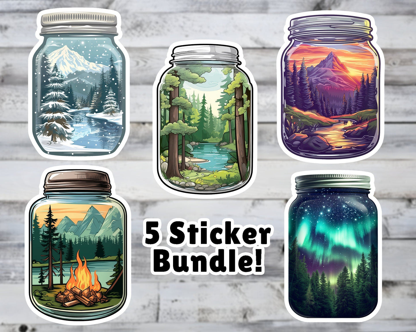 Nature Scenery Pack of Vinyl Stickers