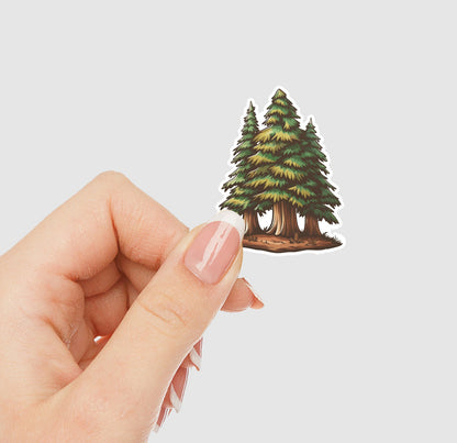 Trio of Redwood Trees Vinyl Sticker