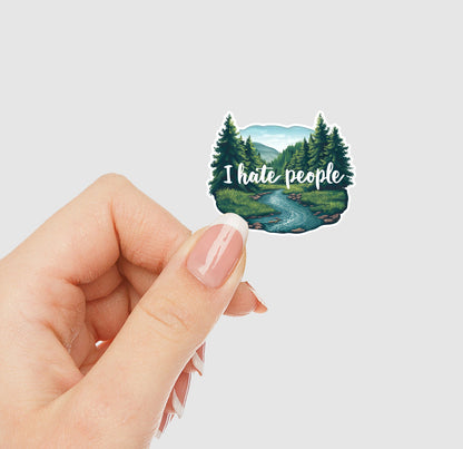 I Hate People Vinyl Sticker