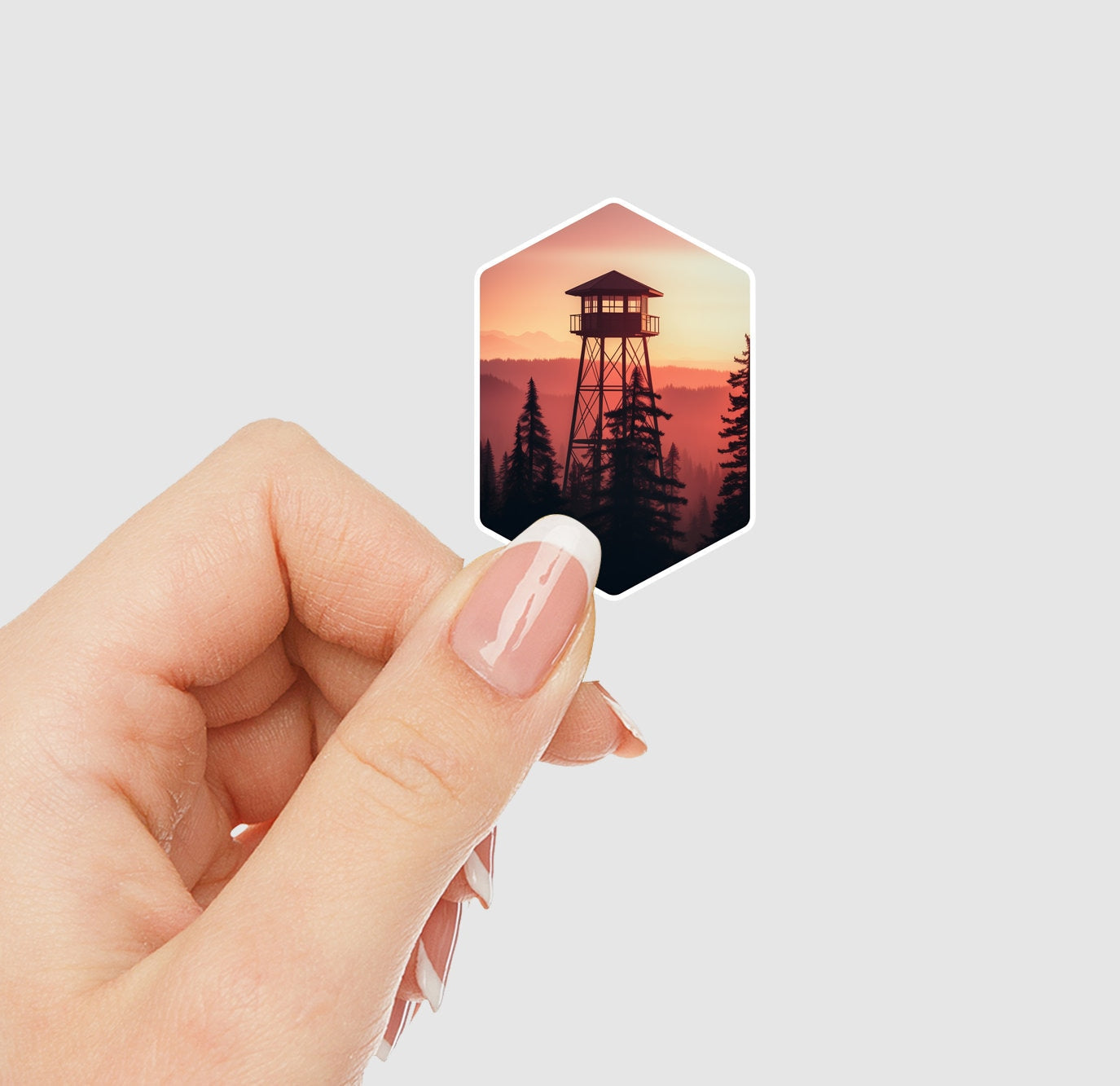 Firewatch Tower Sunset Vinyl Sticker