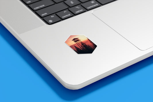 Firewatch Tower Sunset Vinyl Sticker