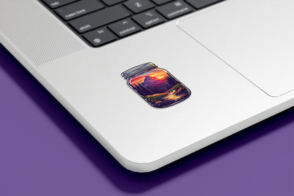 Sunset Mountain Escape Vinyl Sticker