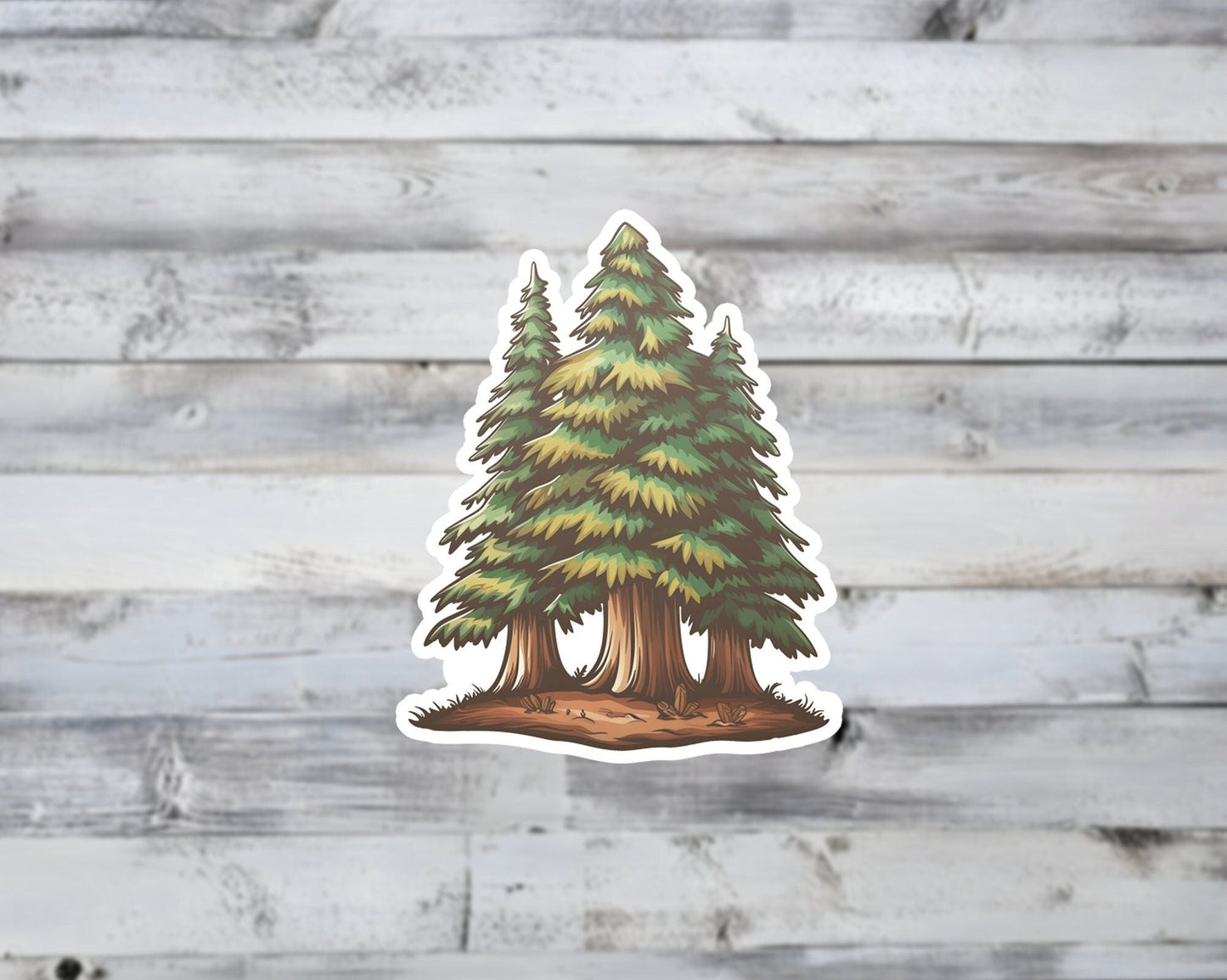 Trio of Redwood Trees Vinyl Sticker