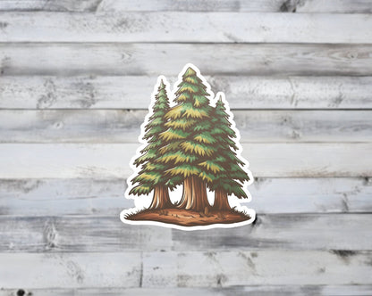 Trio of Redwood Trees Vinyl Sticker
