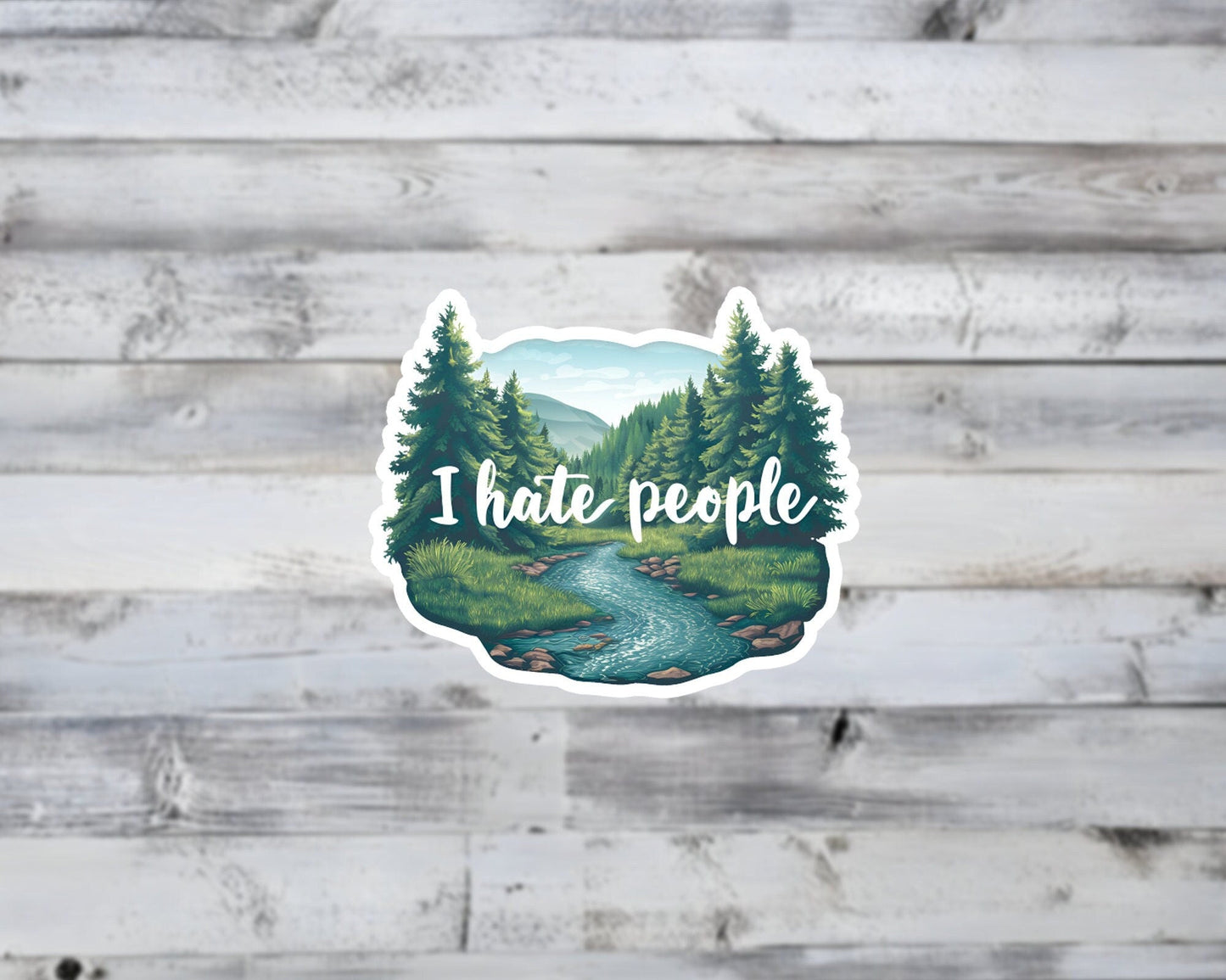I Hate People Vinyl Sticker