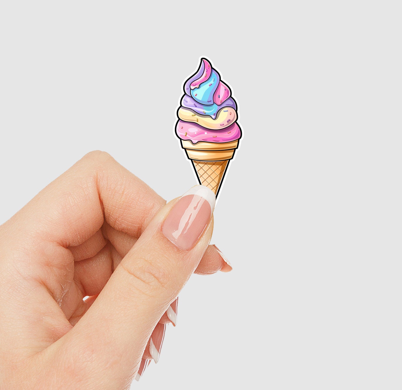 Unicorn Swirl Ice Cream Vinyl Sticker