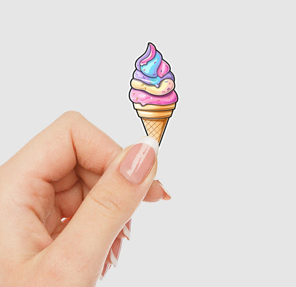 Unicorn Swirl Ice Cream Vinyl Sticker