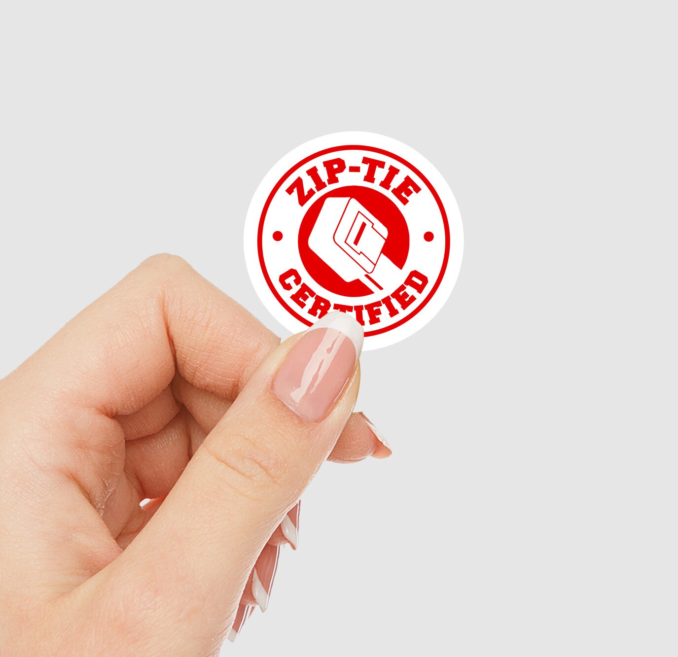 Zip-Tie Certified Vinyl Sticker