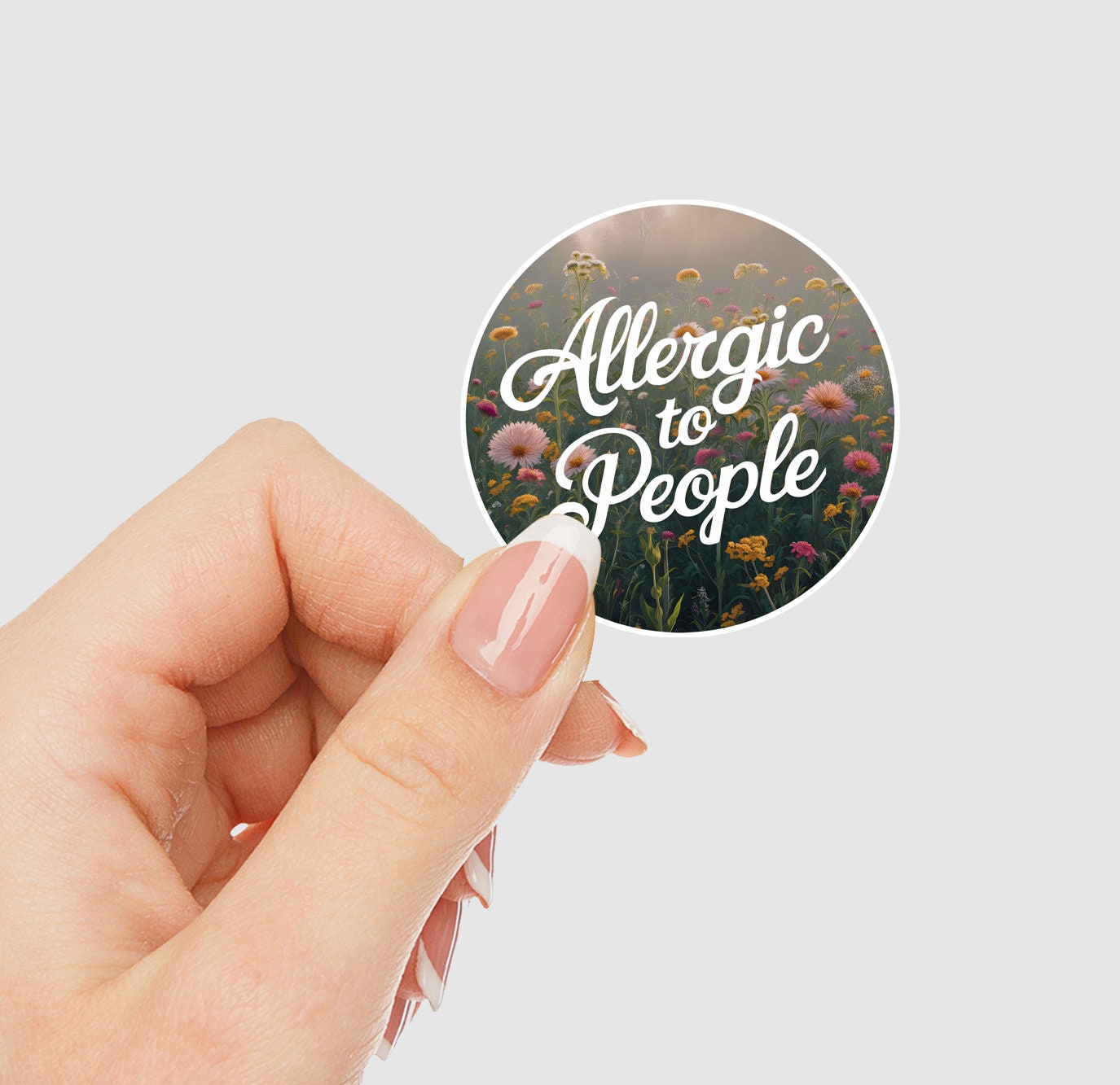 Allergic to People Vinyl Sticker