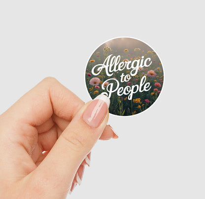 Allergic to People Vinyl Sticker