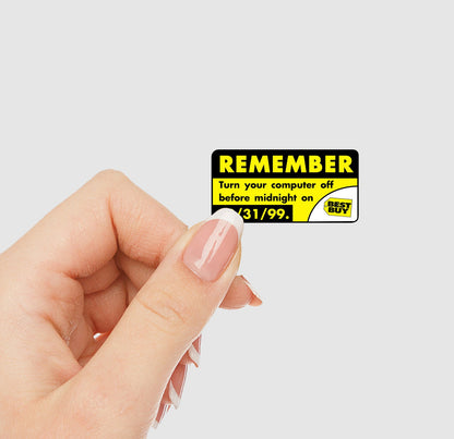 Remember Y2K Turn Off Computer Matte Vinyl Sticker