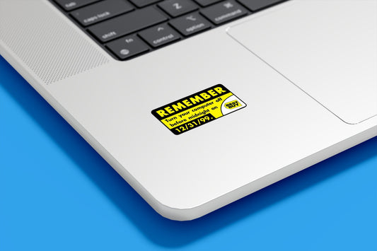 Remember Y2K Turn Off Computer Matte Vinyl Sticker