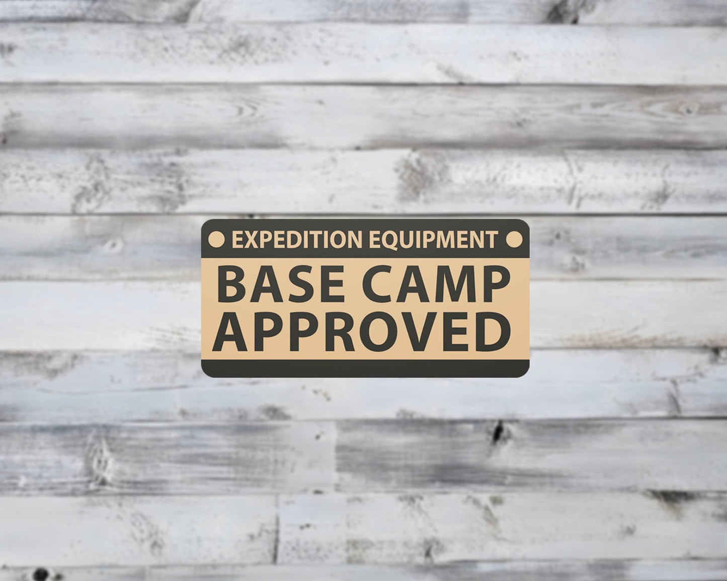 Base Camp Approved Tag Vinyl Sticker