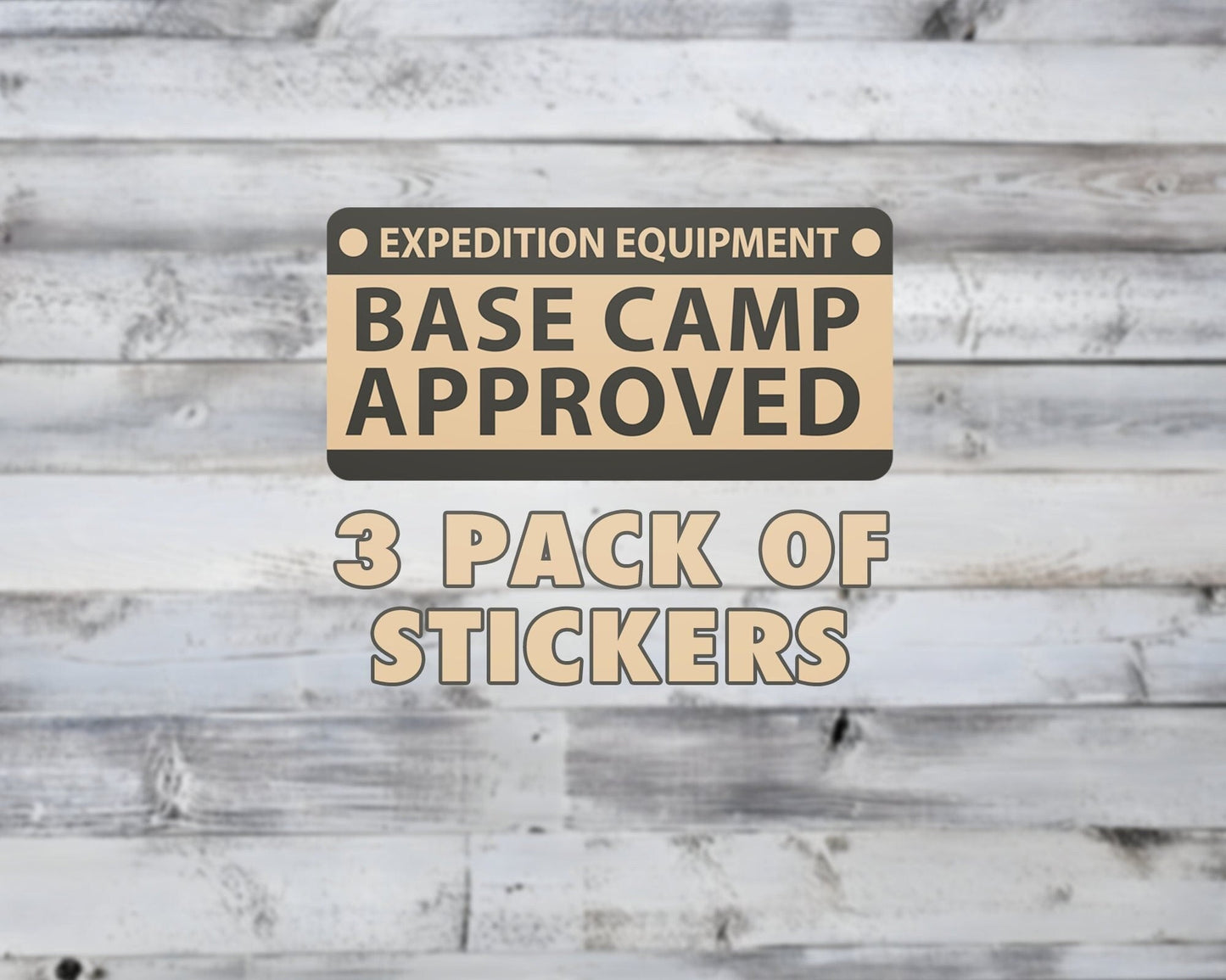 Base Camp Approved Tag Vinyl Sticker
