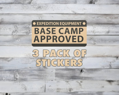 Base Camp Approved Tag Vinyl Sticker