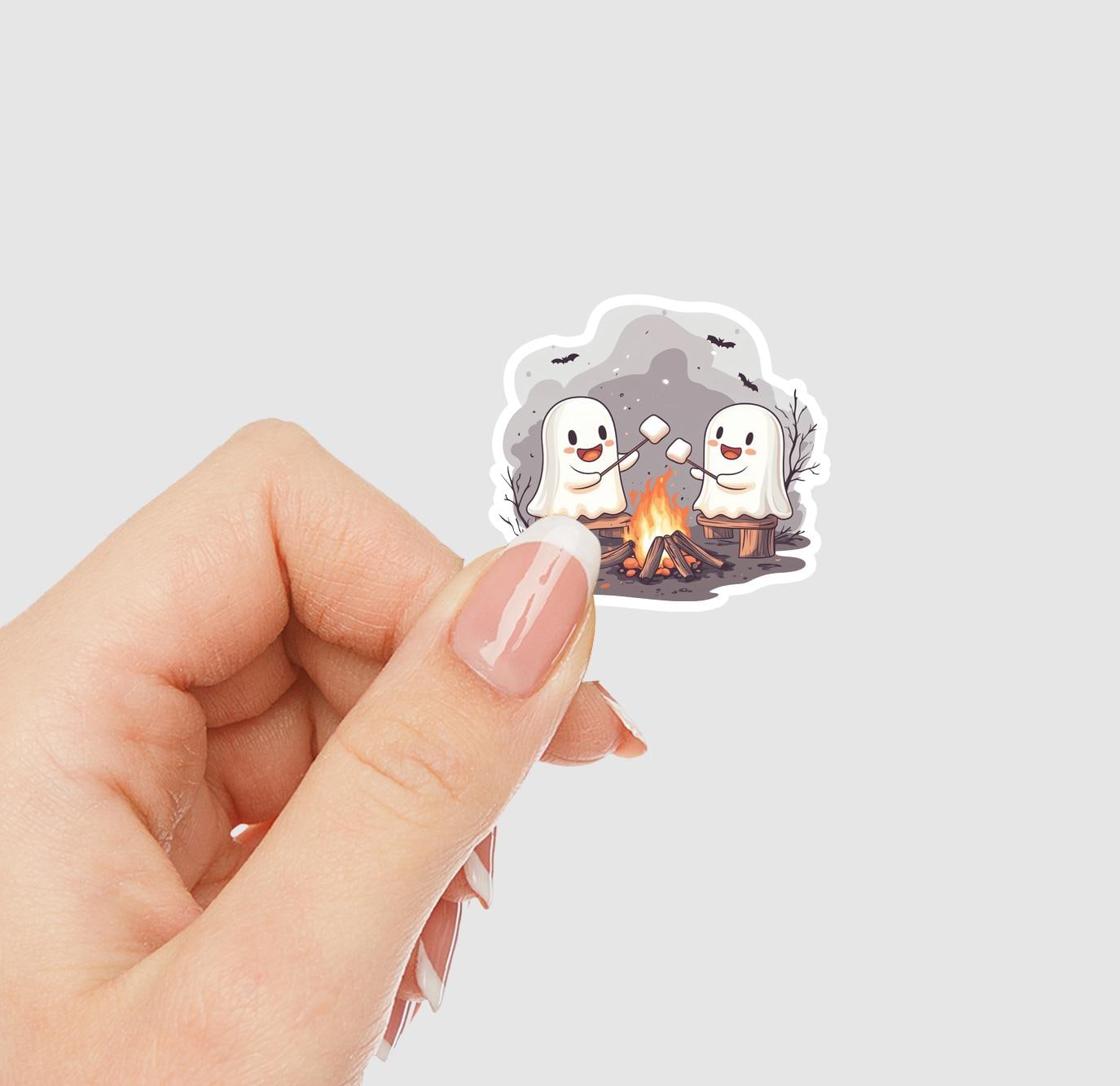 Ghost Campfire Vinyl Sticker