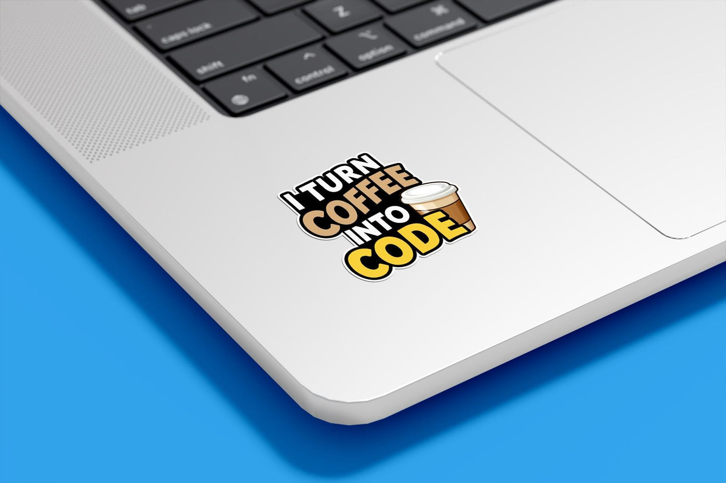 I Turn Coffee Into Code Vinyl Sticker