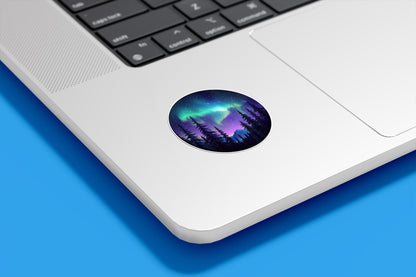 Northern Lights Forest Vinyl Sticker
