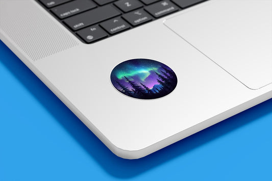Northern Lights Forest Vinyl Sticker