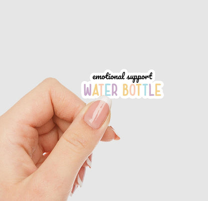 Emotional Support Water Bottle Vinyl Sticker