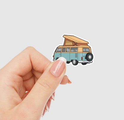 Vintage Van Life Campervan Vinyl Sticker