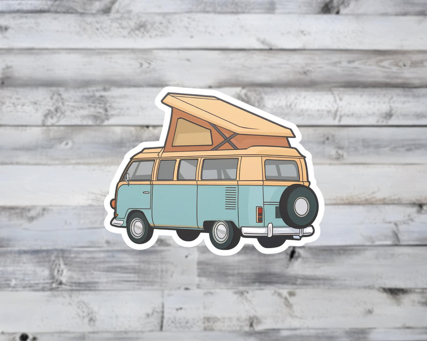 Vintage Van Life Campervan Vinyl Sticker