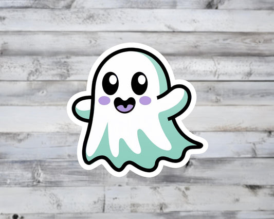 Halloween Kawaii Ghost Vinyl Sticker