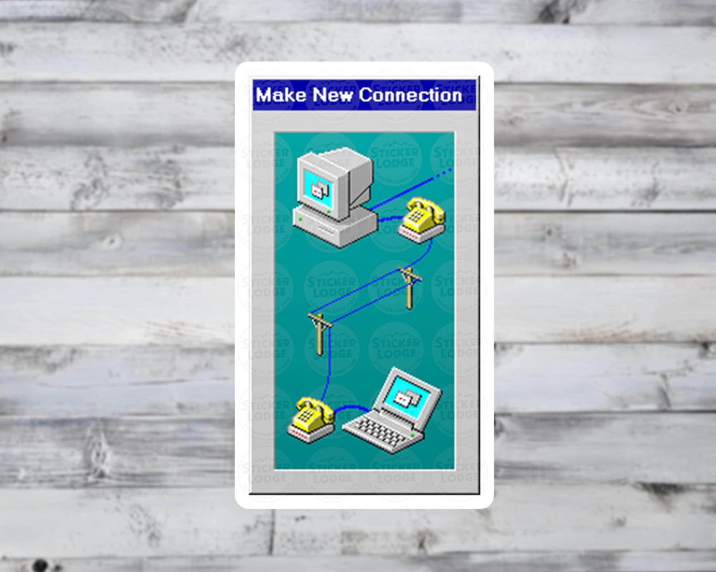 Windows 95 Dial Up Retro Vinyl Sticker