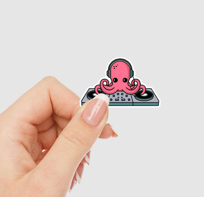 Octopus DJ Vinyl Sticker