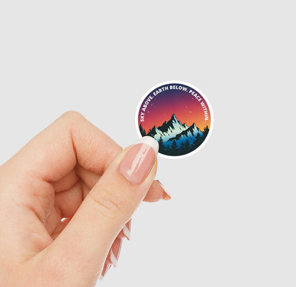 Sky Above Earth Below Peace Within Vinyl Sticker