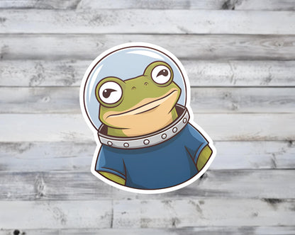 Astronaut Space Frog Vinyl Sticker