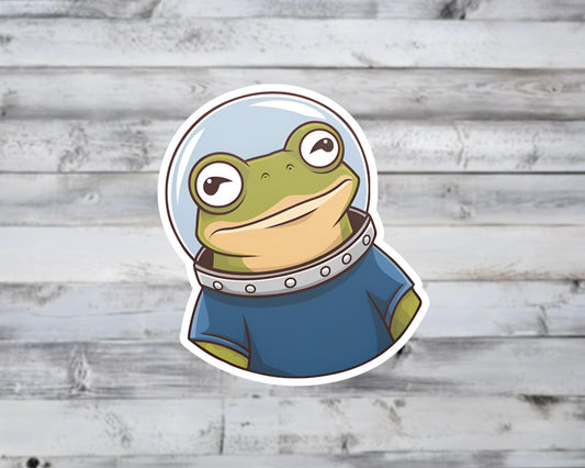 Astronaut Space Frog Vinyl Sticker
