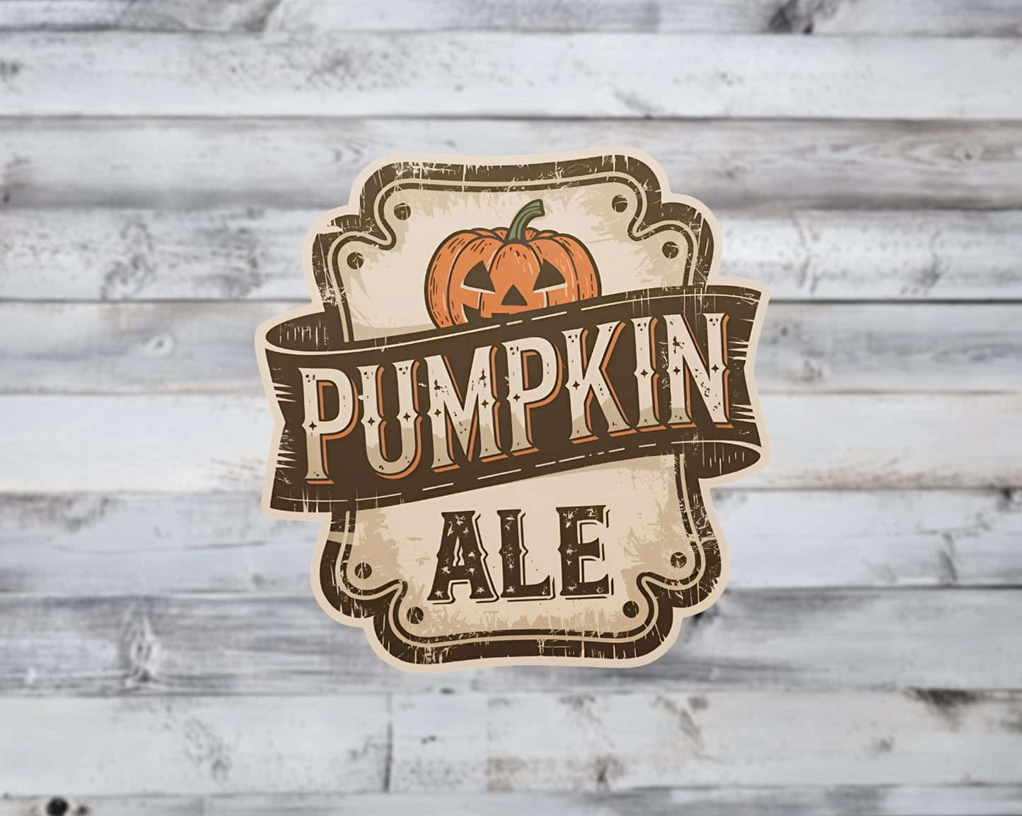 Pumpkin Ale Label Vinyl Sticker