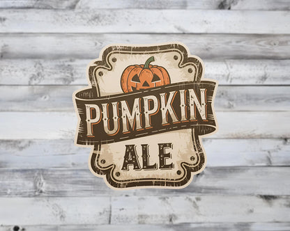 Pumpkin Ale Label Vinyl Sticker