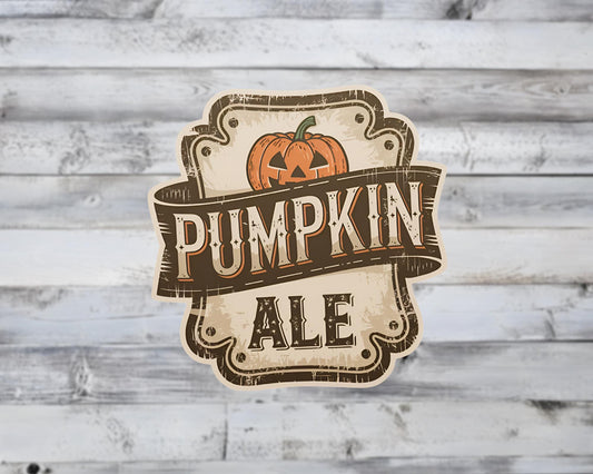 Pumpkin Ale Label Vinyl Sticker