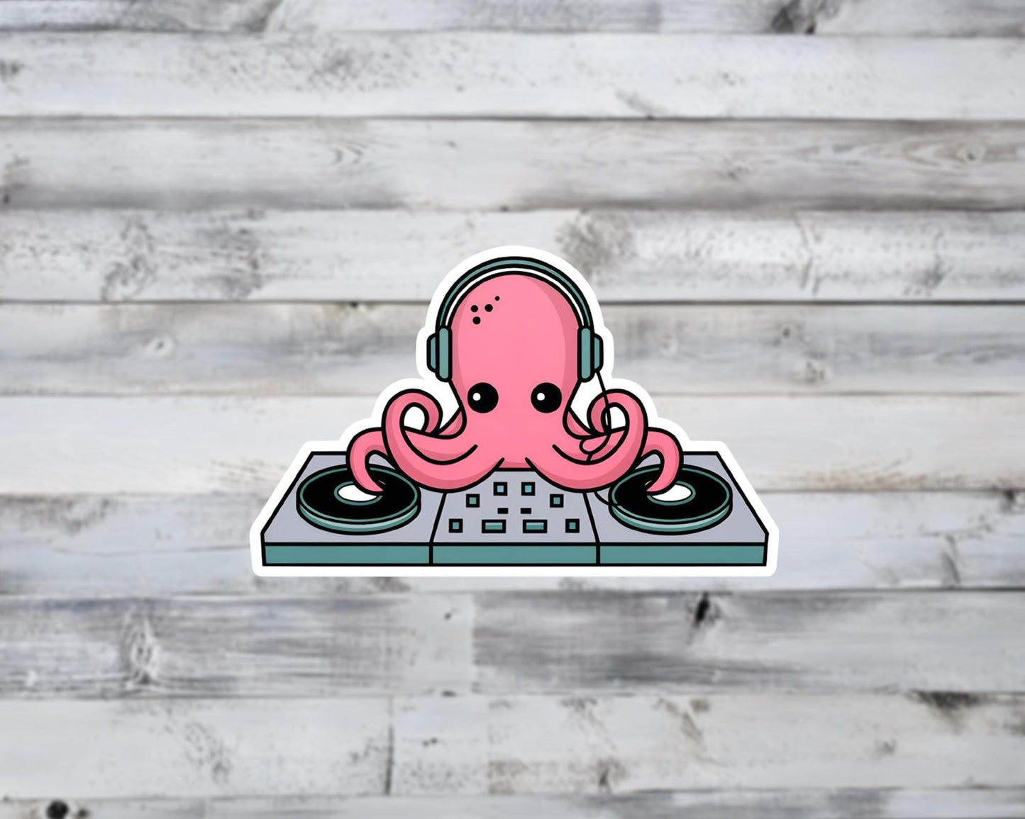 Octopus DJ Vinyl Sticker