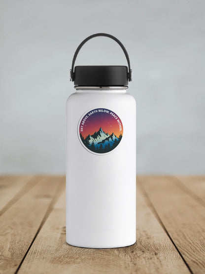 Sky Above Earth Below Peace Within Vinyl Sticker