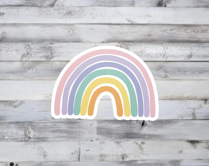 Vibrant Pastel Rainbow Vinyl Sticker