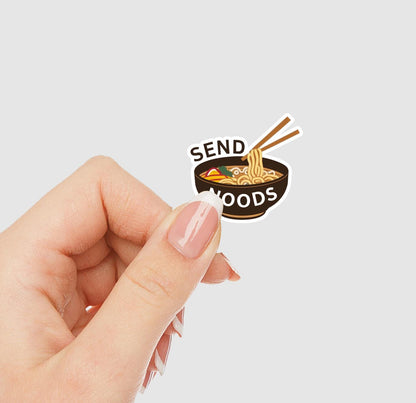 Send Noods Funny Ramen Vinyl Sticker