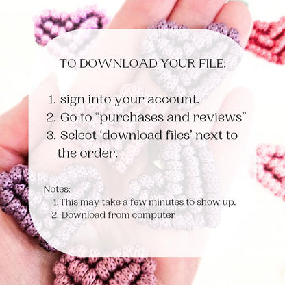 Macrame heart magnet pdf pattern.