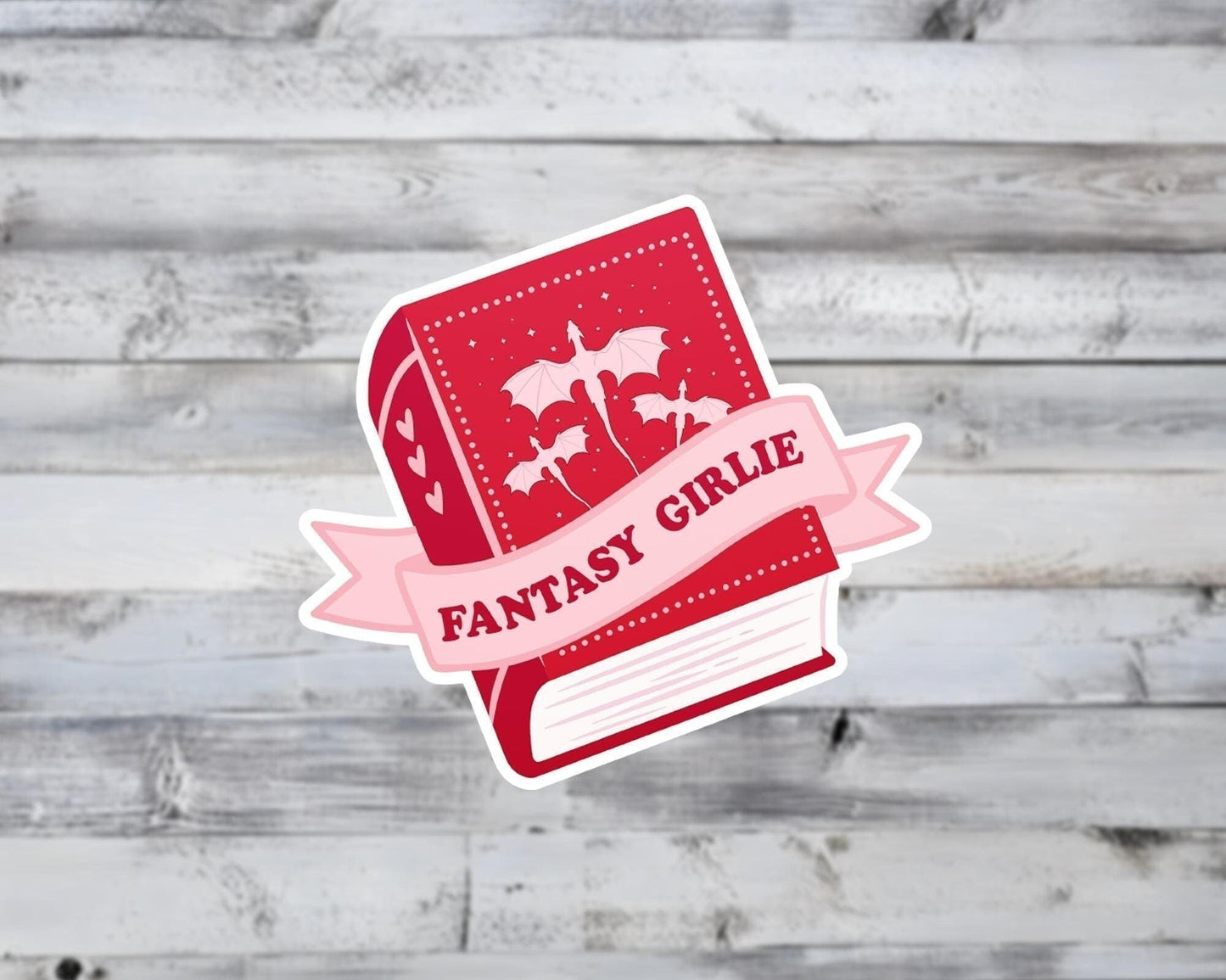 Fantasy Girlie Book Vinyl Sticker
