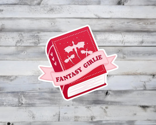 Fantasy Girlie Book Vinyl Sticker