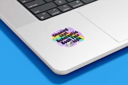 Chasing That Scholastic Book Fair High Vinyl Sticker