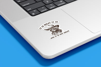 It Is What It Is And It Is Not Great Vinyl Sticker