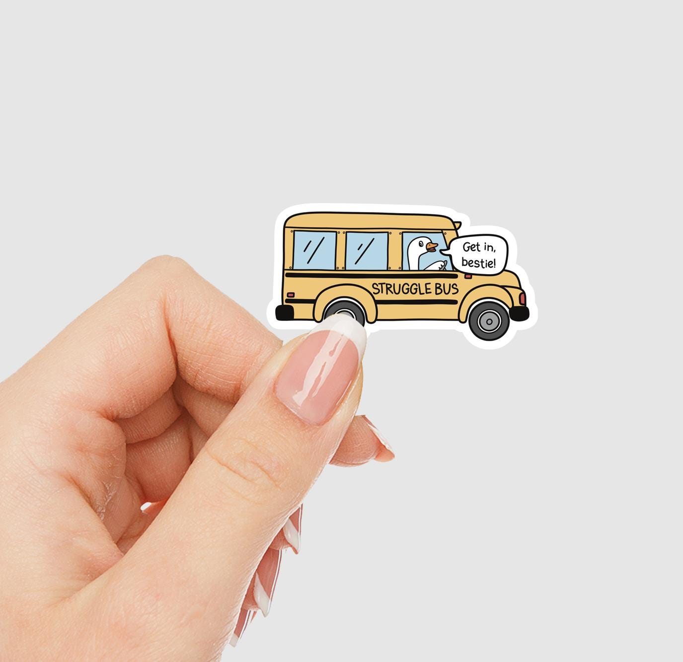 Struggle Bus Goose Vinyl Sticker