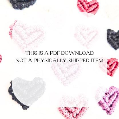 Macrame heart magnet pdf pattern.