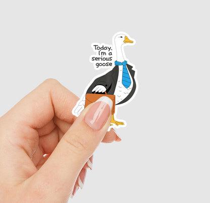 Serious Goose Vinyl Sticker