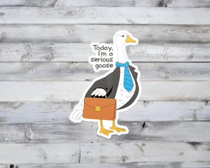 Serious Goose Vinyl Sticker